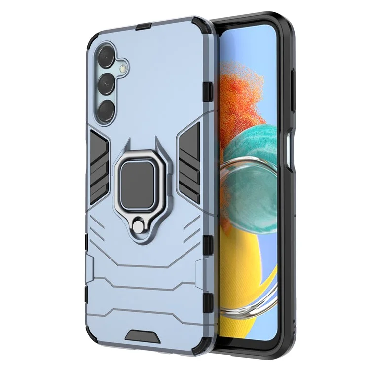 Per Samsung Galaxy M14 5G TPU+PC Custodia per telefono Anello Supporto Antishock - Blu