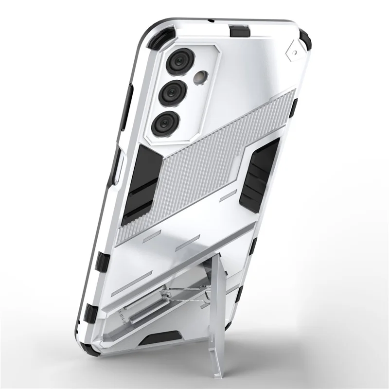 Para Samsung Galaxy M14 5G PC + Caso Protetor de Telefone Resistente a Impactos TPU com Suporte - Branco