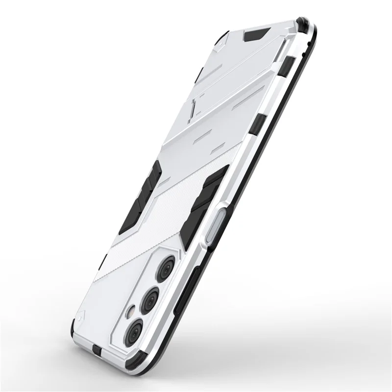 Para Samsung Galaxy M14 5G PC + Caso Protetor de Telefone Resistente a Impactos TPU com Suporte - Branco