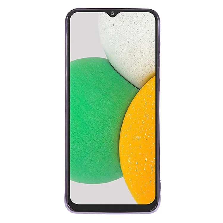 KADEM Para Samsung Galaxy A03 Core Capa de Telefone com Padrão de Flor e Cristais Strass, Suporte Giratório Anel, Revestimento de TPU Eletrolítico - Roxo