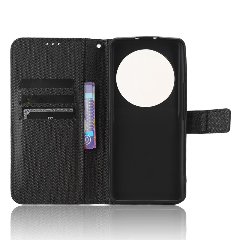 Per Xiaomi 13 Ultra Stand Wallet Phone Case PU Leather Diamond Texture Phone Cover - Nero