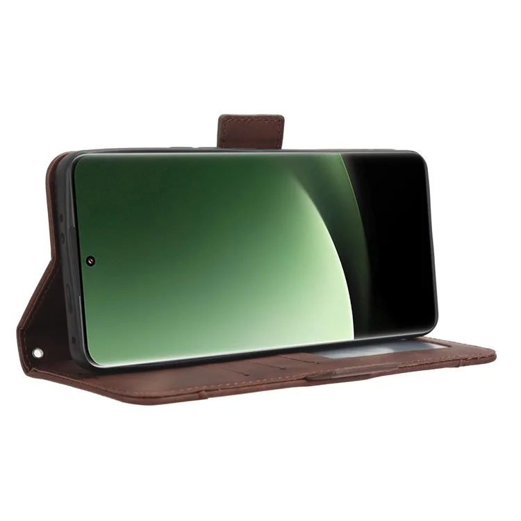 Для Xiaomi 13 Ultra Phone Wallet Case PU Leather Multiple Card Slots Stand Phone Cover - Brown