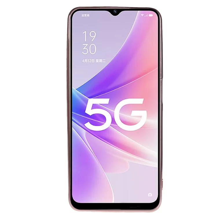 KADEM Fleur en strass Couverture pour Oppo A57 (2022) 5G / A77 5G Étui de téléphone TPU transparent électrolysé avec support anneau - Or rose