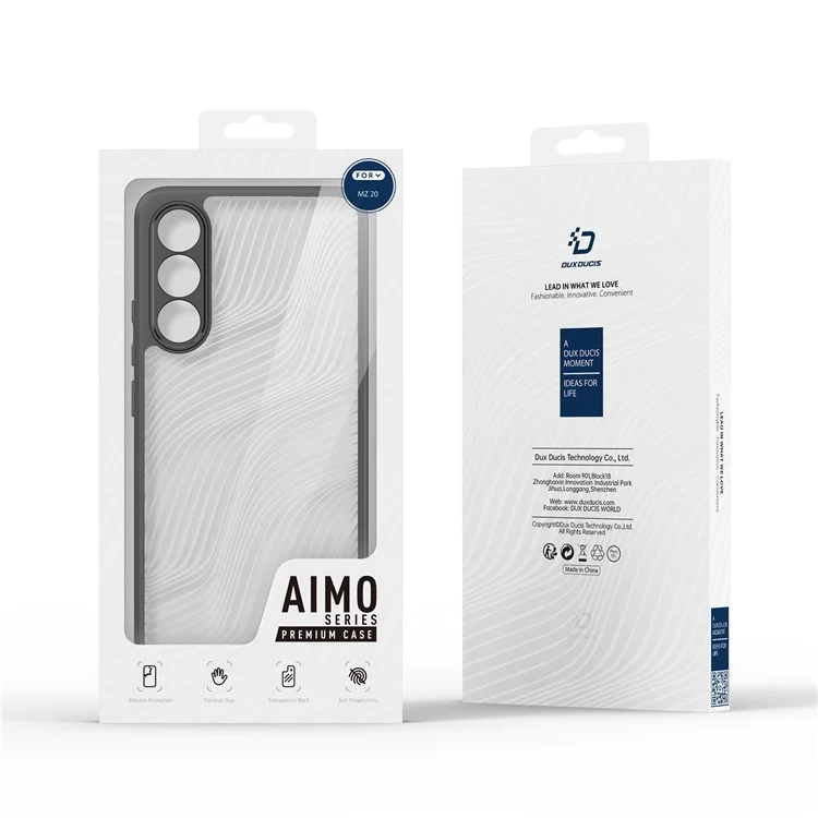 Dux Ducis Aimo Series Case de Teléfono Para Meizu 20 TPU+PC Cover Del Teléfono Mate (certificación Reach) - Negro