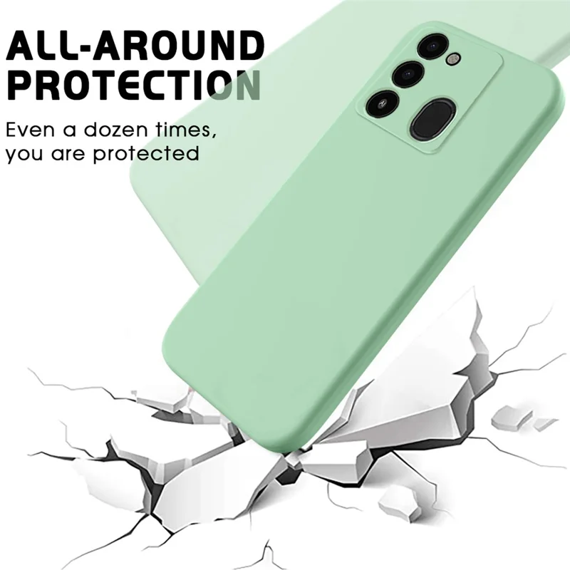 Phone Case for TECNO Spark Go 2022 / Spark 8C 4G / Spark 9 4G , Liquid Silicone+Soft Lining Anti-Scratch Cover - Green