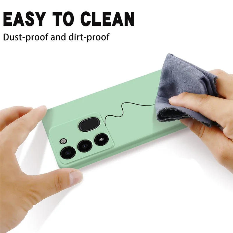 Phone Case for TECNO Spark Go 2022 / Spark 8C 4G / Spark 9 4G , Liquid Silicone+Soft Lining Anti-Scratch Cover - Green