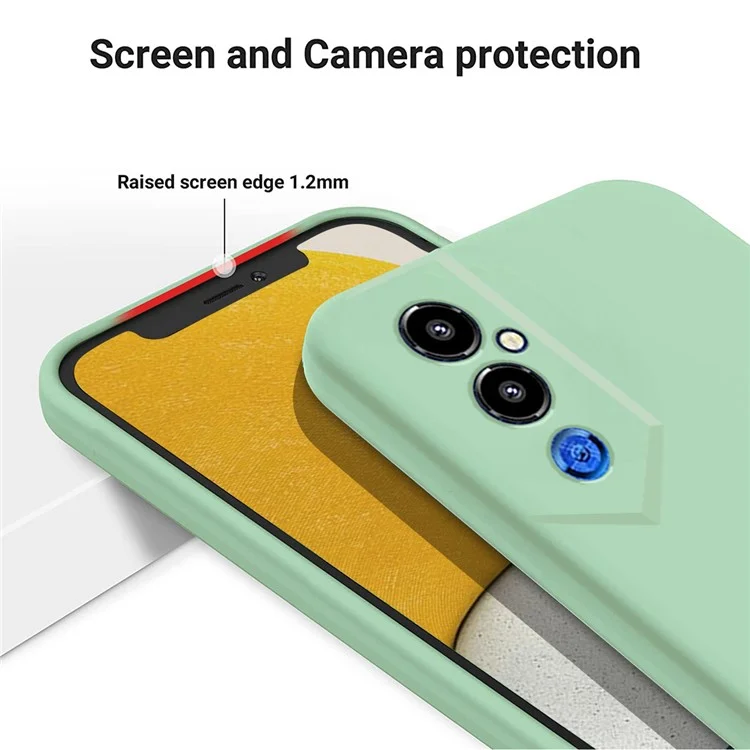 Para TECNO Pova 4 Pro 4G Liquid Silicone Phone Case Soft Lining Protection Shockproof Cover with Strap - Verde