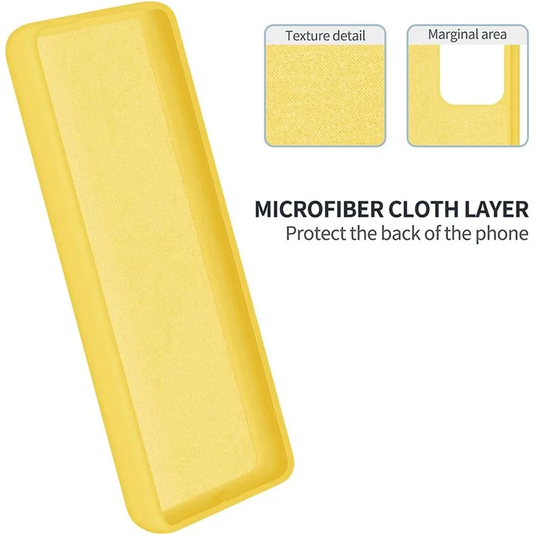 Custodia in silicone liquido per Infinix Hot 12 Play NFC 4G / Hot 12 Play 4G, custodia protettiva antigraffio con rivestimento morbido - Giallo