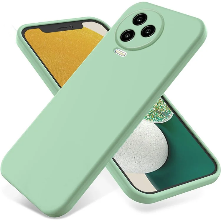 For Infinix Note 12 Pro 4G / Note 12 (2023) 4G Liquid Silicone Phone Case Anti-Dust Mobile Cover with Soft Lining - Green
