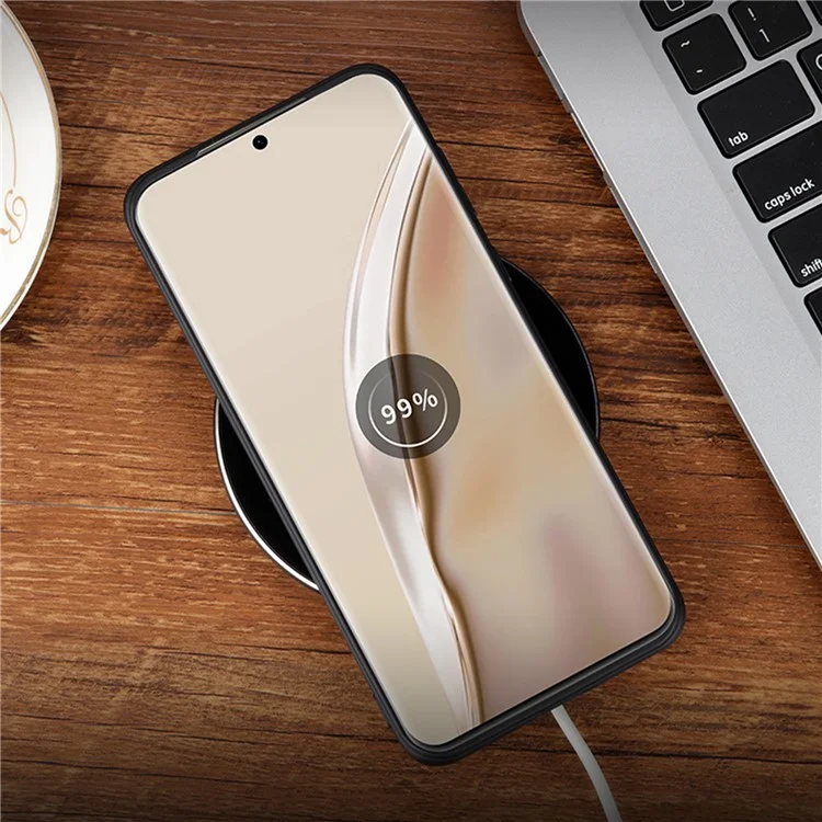AZNS Funda trasera para Huawei P60 Art, funda de teléfono con diseño estampado PU Cuero+TPU Cubierta - Marrón