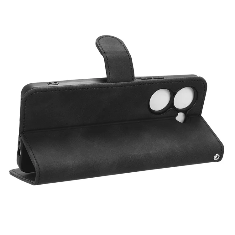 Para TECNO Camon 20 Pro 4G Capa de Telefone de Carteira de Couro PU com Proteção - Preto