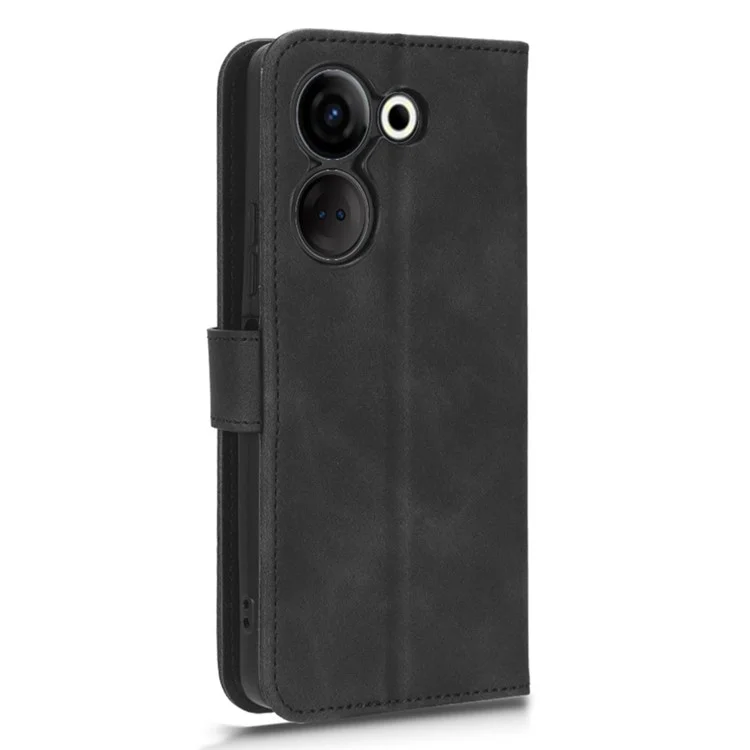 Para TECNO Camon 20 Pro 4G Capa de Telefone de Carteira de Couro PU com Proteção - Preto