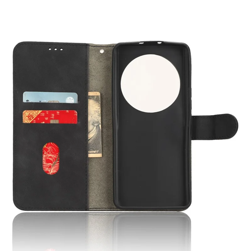 Per Xiaomi 13 Ultra Custodia Wallet Phone Case Skin-touch Stand PU Leather+TPU Phone Cover - Nero