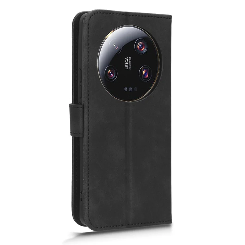 Per Xiaomi 13 Ultra Custodia Wallet Phone Case Skin-touch Stand PU Leather+TPU Phone Cover - Nero