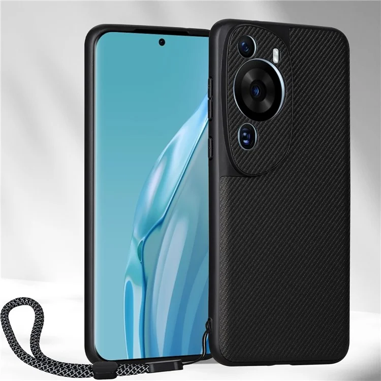 VILI TC Series para Huawei P60 Funda de Teléfono a Prueba de Golpes Textura de Cuero de PU Revestido de TPU