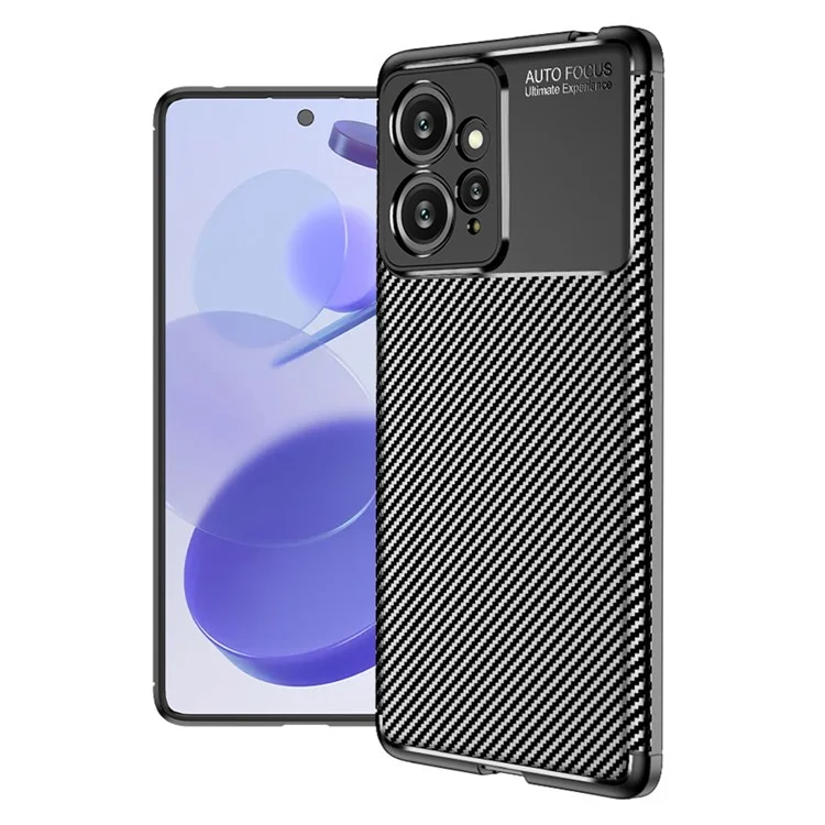 Per Xiaomi Redmi Note 12 4G Phone TPU Case Carbon Fiber Texture Anti-drop Protective Phone Cover