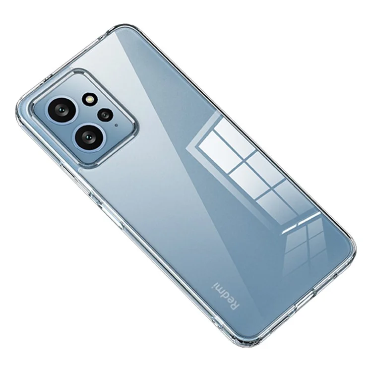Para Xiaomi Redmi Note 12 4G Airbag Protection Phone Case Anti-Dust PC+TPU Slim Phone Cover - Transparente