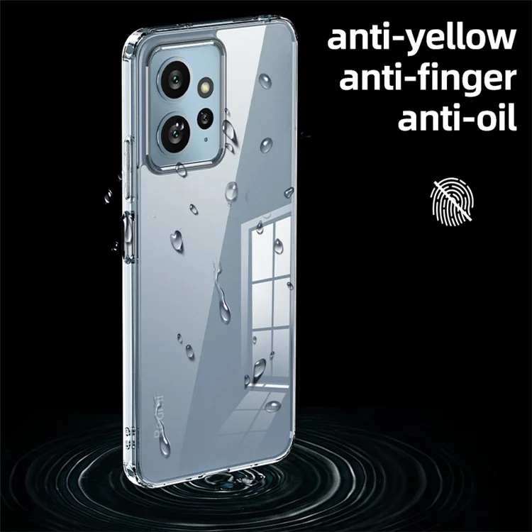 Para Xiaomi Redmi Note 12 4G Airbag Protection Phone Case Anti-Dust PC+TPU Slim Phone Cover - Transparente
