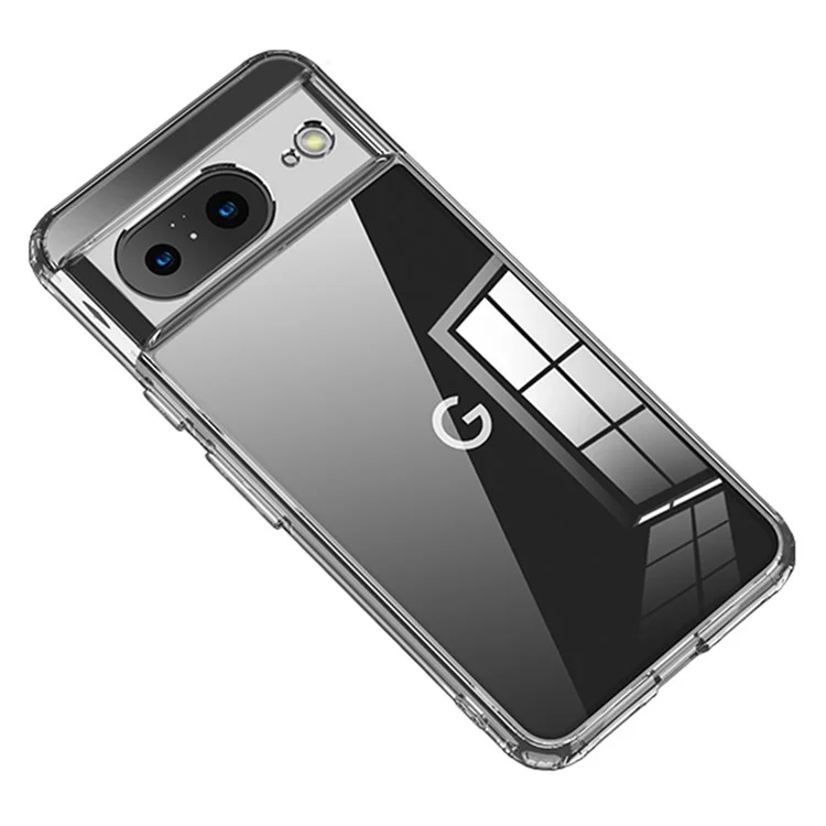 Pour Google Pixel 8 Slim Cell Phone Case Airbag Protection Anti-Scratch PC+TPU Phone Shell Cover - Transparent