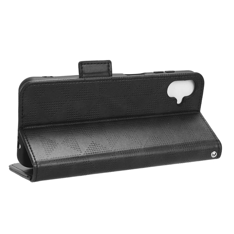 Für Samsung Galaxy F14 5G Stand Wallet PU Leder Handyhülle Bedrucktes Dreieck Handyhülle - Schwarz