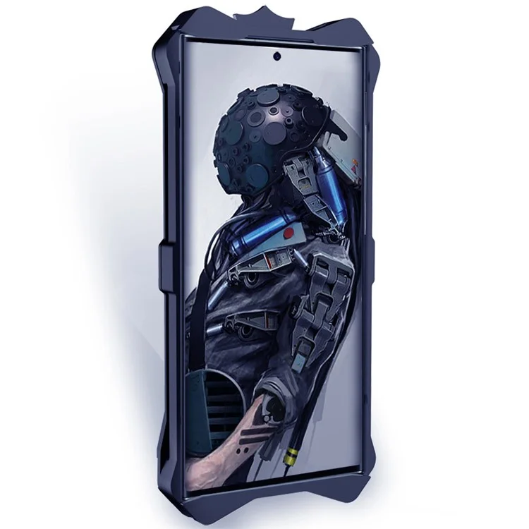 For Samsung Galaxy S23 Ultra Armor Phone Case Aluminum Alloy Drop Protection Cover - Black