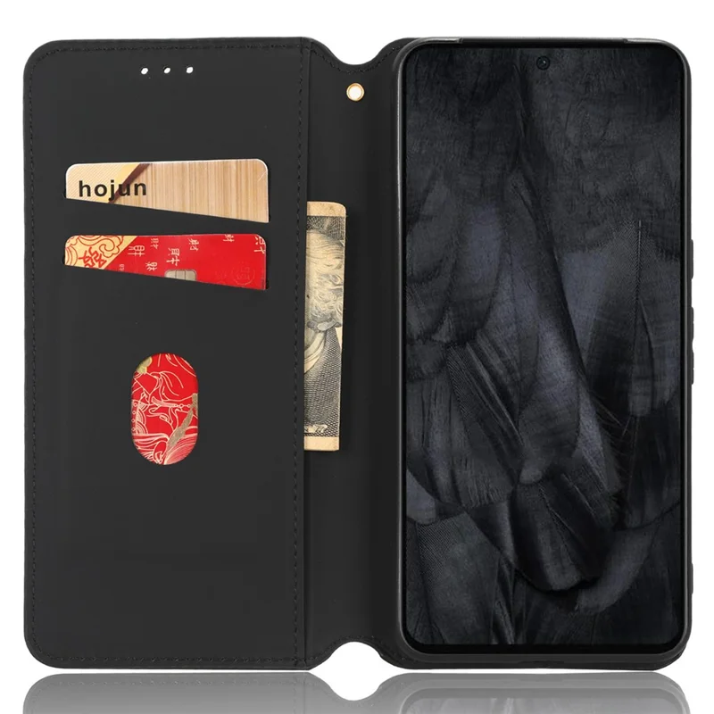 For Google Pixel 8 Pro PU Leather Flip Magnetic Cover Rhombus Imprinted Wallet Stand Phone Case - Blue