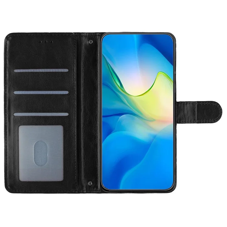 Para TECNO Spark 10 Pro Leather Protective Case Stitching Line Rhombus Wallet Stand Phone Cover - Preto