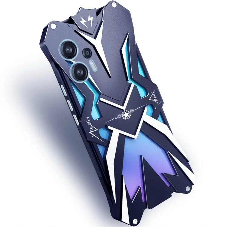 For Xiaomi Redmi Note 12 Turbo / Poco F5 5G Phone Case Shockproof Aluminum Alloy Protective Smartphone Cover