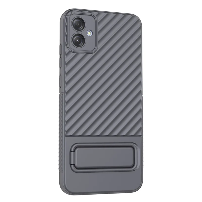 Per Samsung Galaxy A04e 4G / F04 4G / M04 4G Custodia Telefono in TPU con supporto Antiurto Protezione Telefono - Grigio