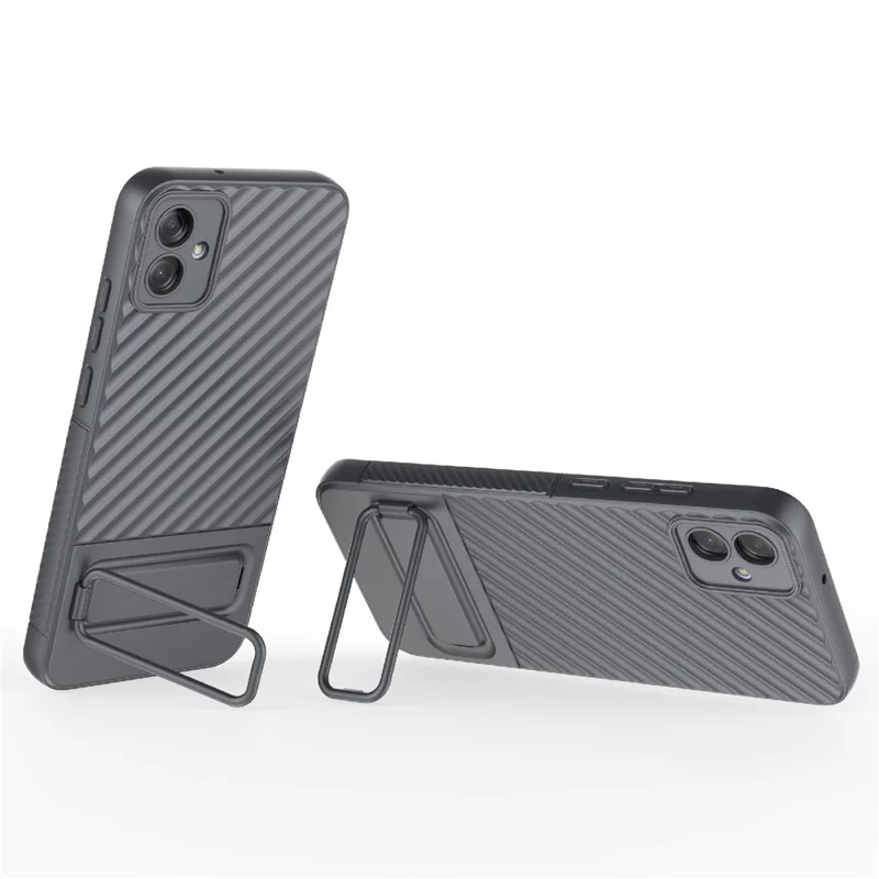 Per Samsung Galaxy A04e 4G / F04 4G / M04 4G Custodia Telefono in TPU con supporto Antiurto Protezione Telefono - Grigio