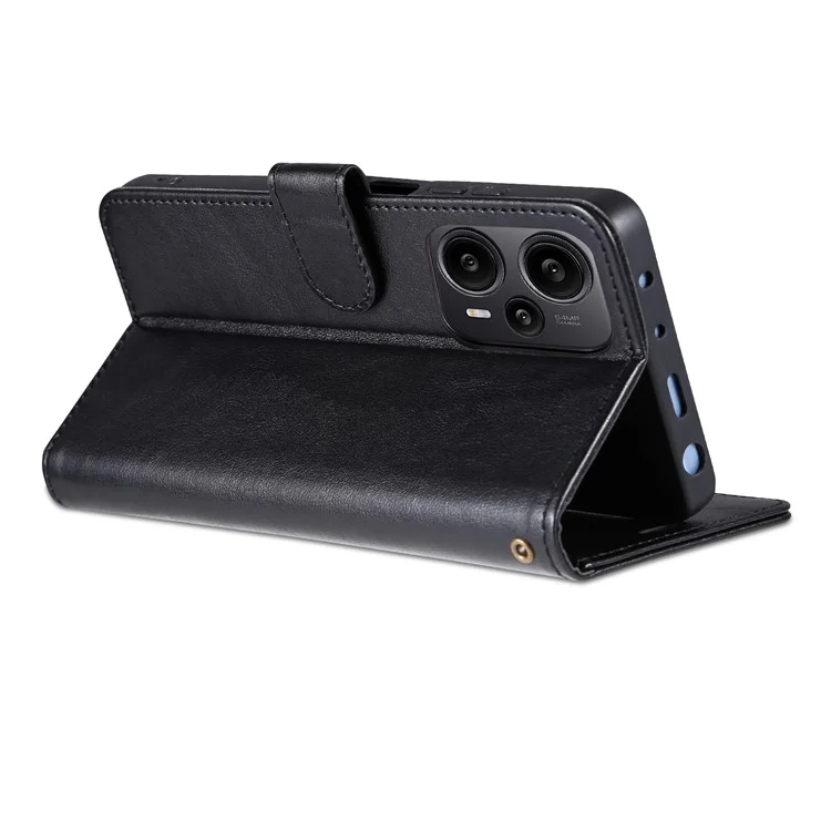 AZNS Для Xiaomi Redmi Note 12 Turbo / Poco F5 5G Чехол для мобильного телефона из TPU+PU-кожи, чехол-кошелек, чехол для телефона - черный