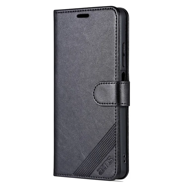 AZNS Для Xiaomi Redmi Note 12 Turbo / Poco F5 5G Чехол для мобильного телефона из TPU+PU-кожи, чехол-кошелек, чехол для телефона - черный