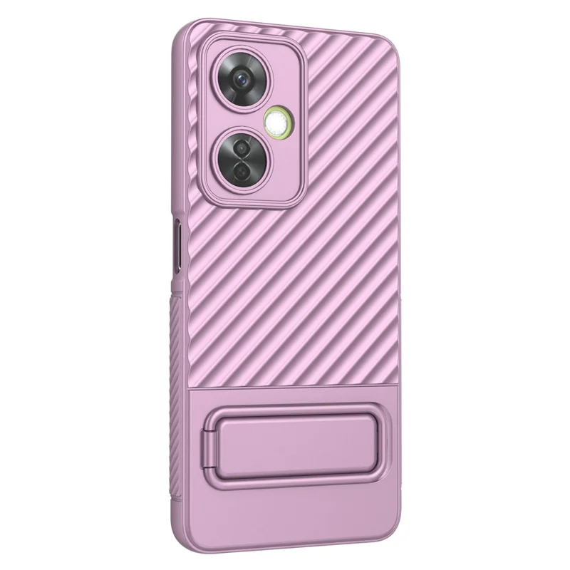 Para OnePlus Nord CE 3 Lite 5G / Nord N30 5G Funda Flexible de TPU Carcasa Protectora con Soporte Antideslizante - Púrpura Claro