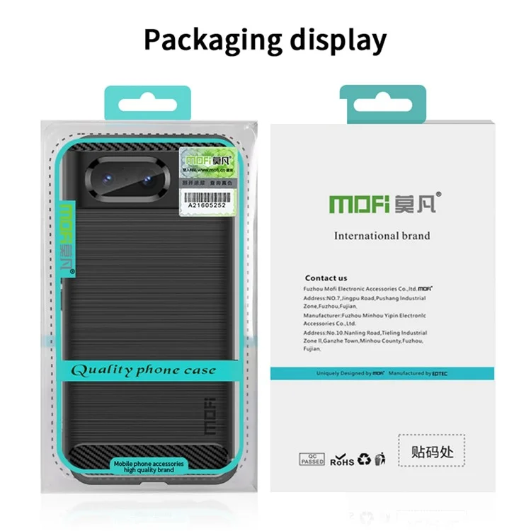 MOFI JK TPU Series-1 For Google Pixel 8 Carbon Fiber Brushed Soft TPU Phone Case Cover - Black