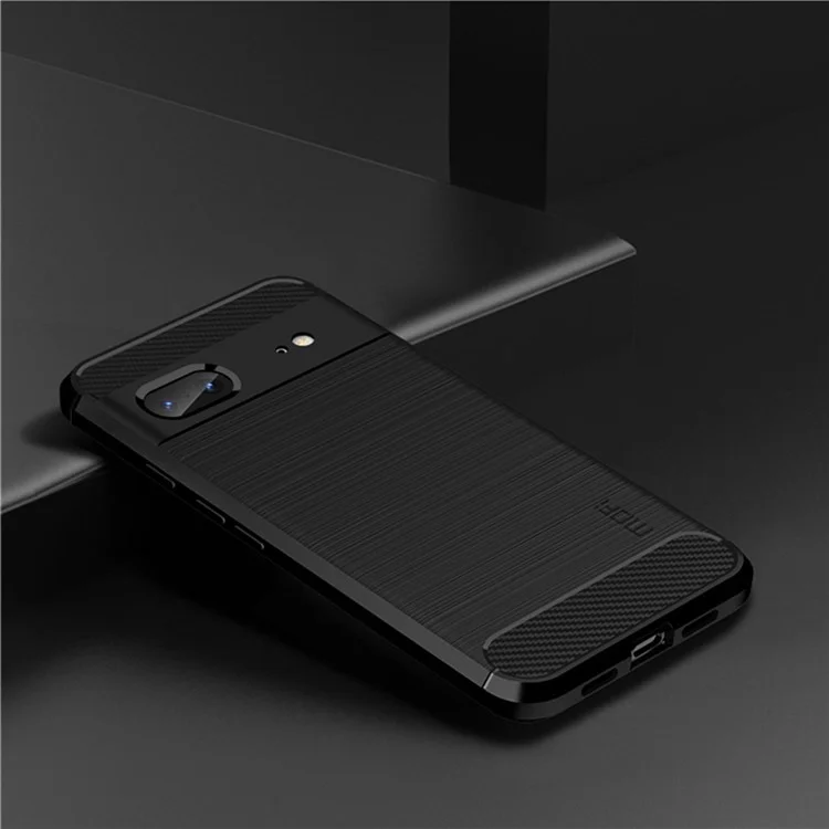 MOFI JK TPU Series-1 For Google Pixel 8 Carbon Fiber Brushed Soft TPU Phone Case Cover - Black