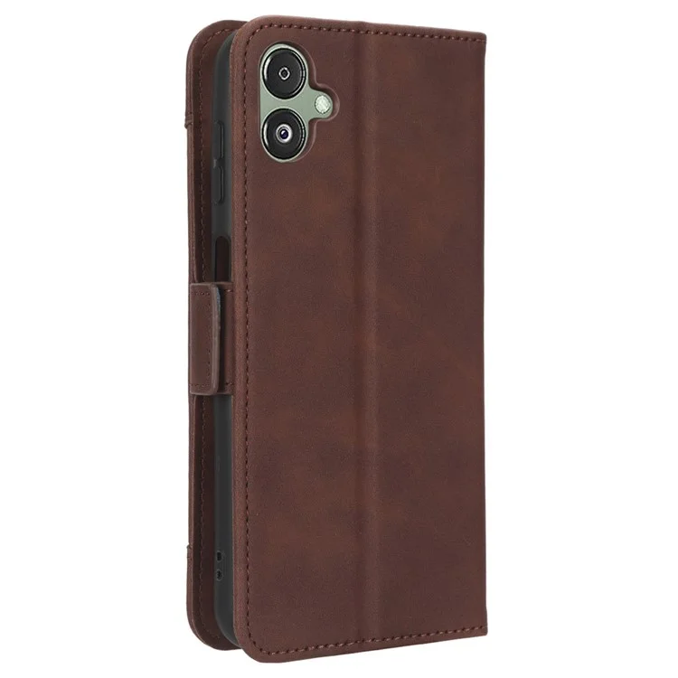 Per Samsung Galaxy F14 5G Custodia per Telefono Portafoglio Stand Più Slot per Schede Pelle PU Custodia per Telefono - Marrone
