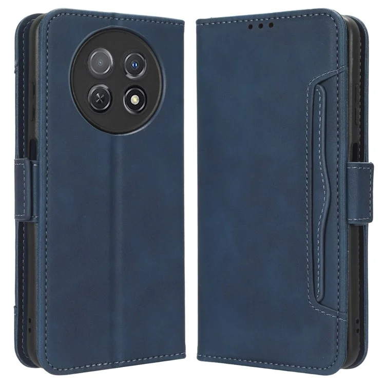 Для Huawei nova Y91 4G / Enjoy 60X Множественные слоты для карт Чехол-книжка из ПУ-кожи Чехол-подставка для телефона - синий