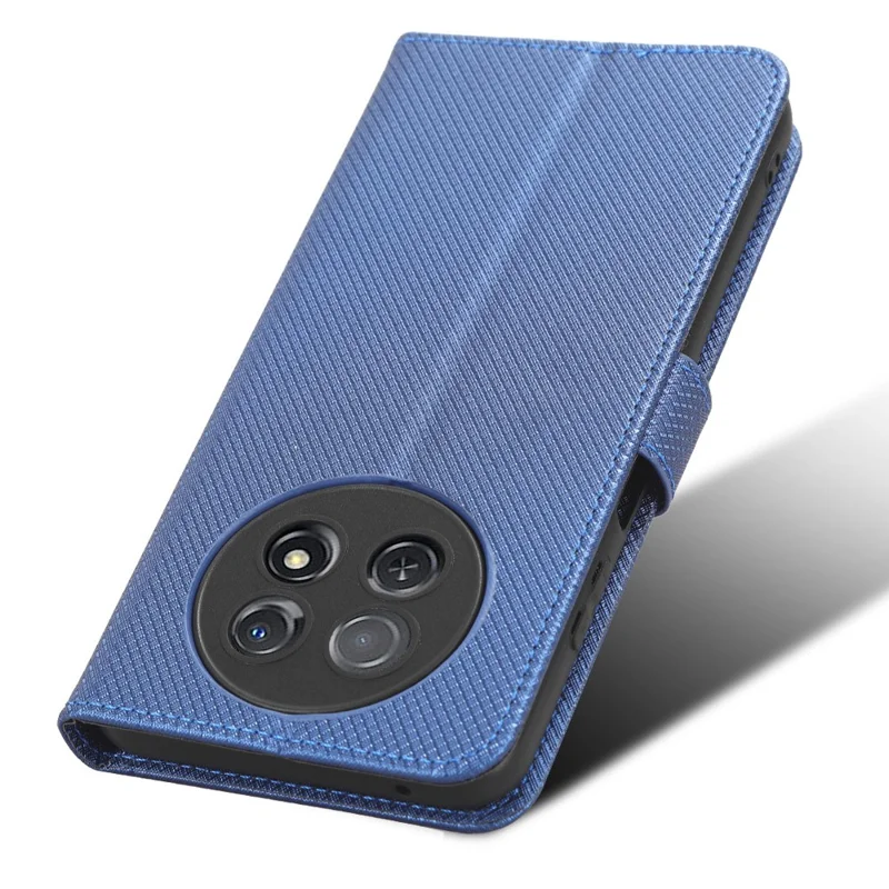 Capa Carteira para Huawei nova Y91 4G / Enjoy 60X, Capa com Suporte em Pele Sintética com Textura Diamante - Azul