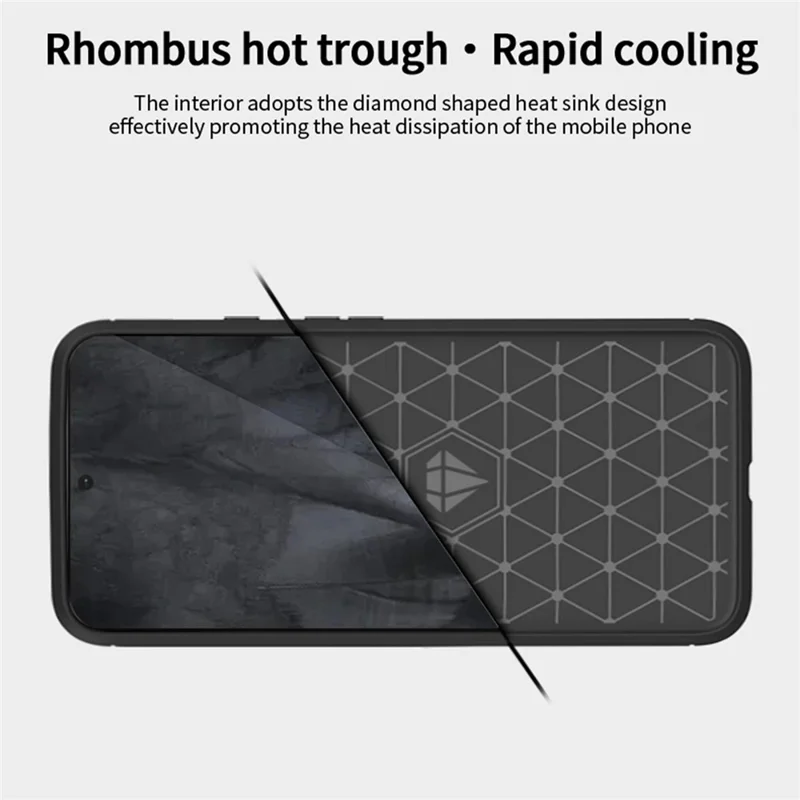 MOFI JK TPU Series-1 For Google Pixel 8 Pro Brushed TPU Case Carbon Fiber Anti-Scratch Phone Cover - Red