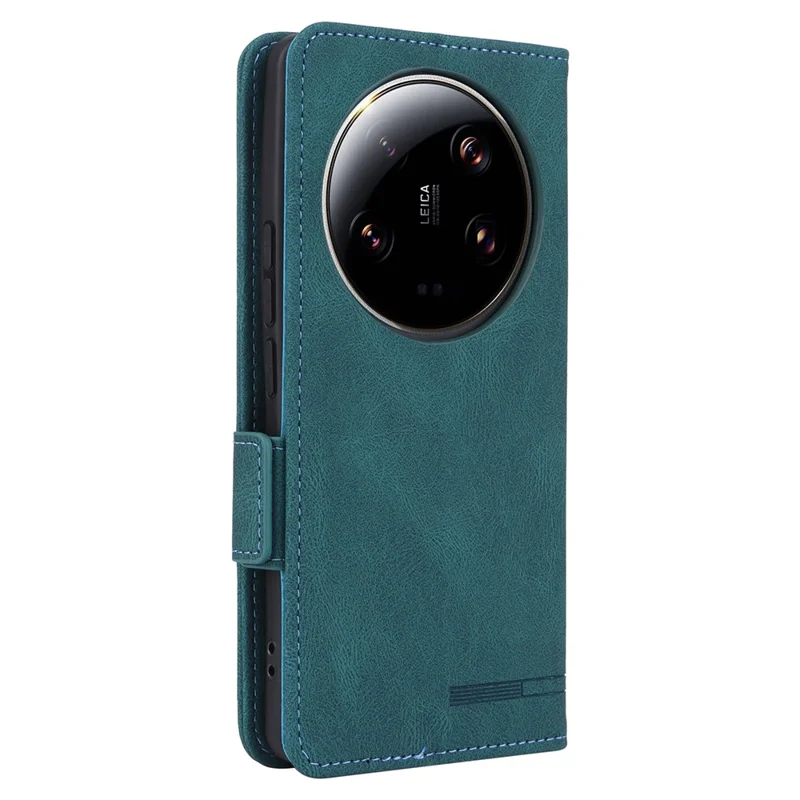 For Xiaomi 13 Ultra PU Leather Flip Folio Case Hardware Decor Wallet Stand Phone Cover - Blue