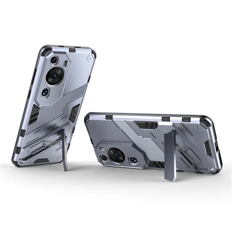 Per Huawei P60 Art PC + TPU Custodia Defender Antiurto con Supporto - Grigio