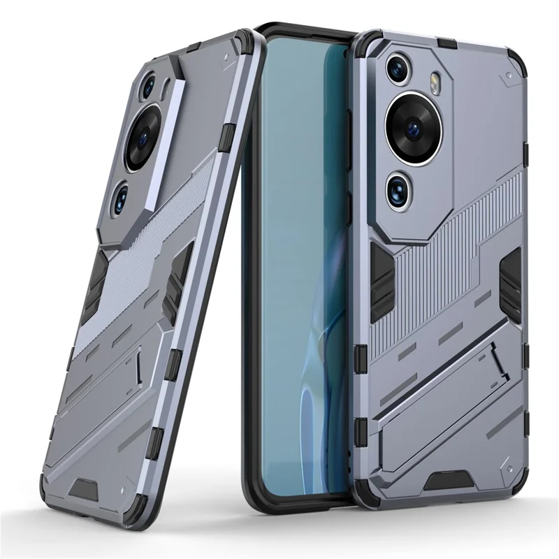 Per Huawei P60 Art PC + TPU Custodia Defender Antiurto con Supporto - Grigio