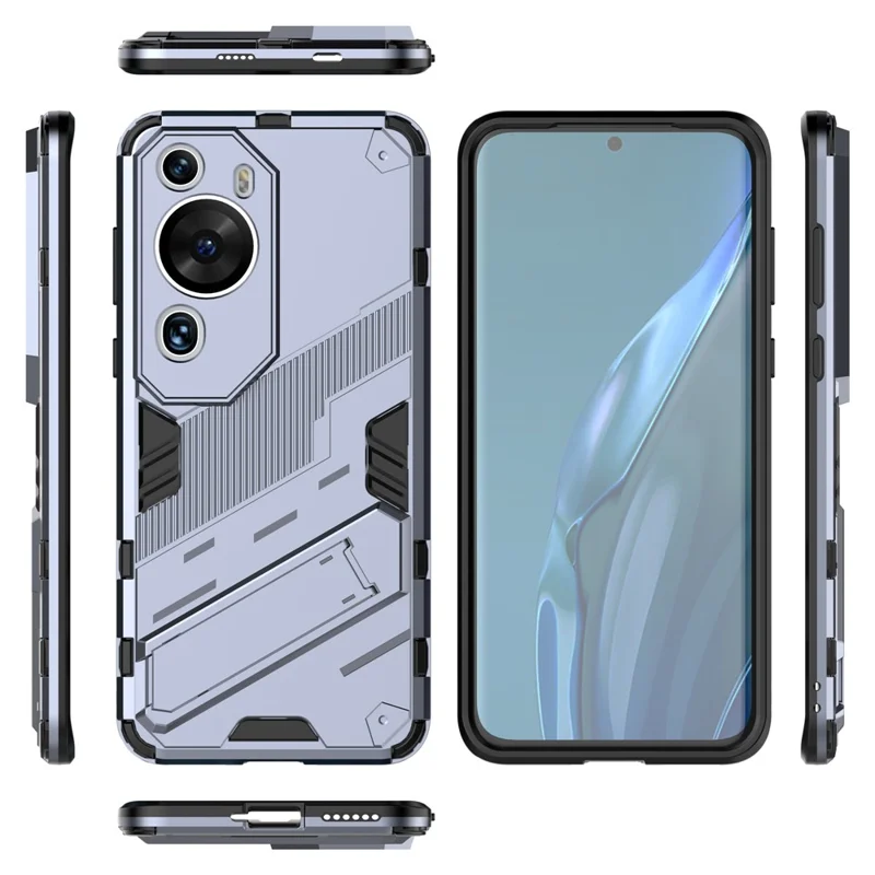 Per Huawei P60 Art PC + TPU Custodia Defender Antiurto con Supporto - Grigio