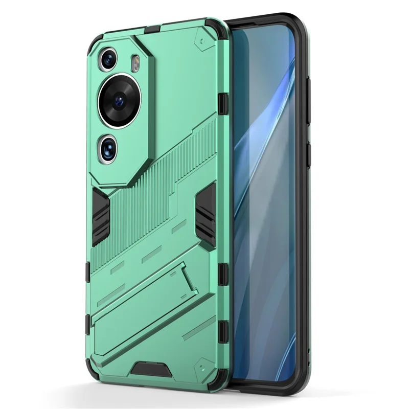 Per Huawei P60 Art PC + TPU Defender Phone Case Kickstand Shockproof Cover - Verde
