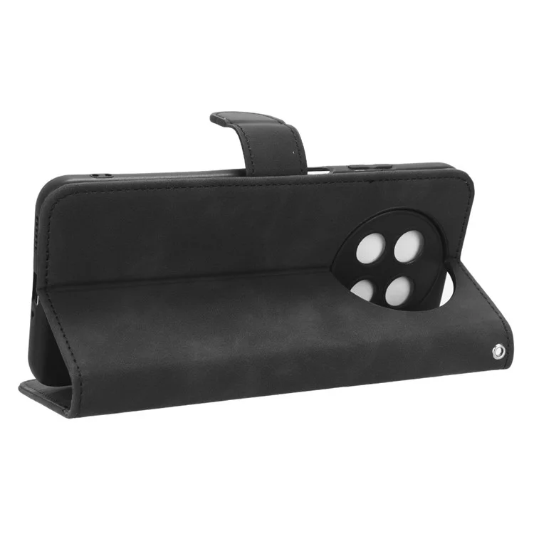 For Huawei Enjoy 60X PU Leather Flip Cover Skin-touch Stand Wallet Phone Case - Black
