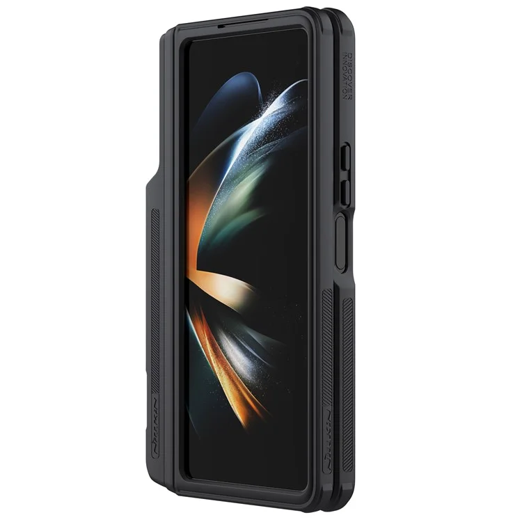 NILLKIN Super Bouclier Givré Pli pour Samsung Galaxy Z Fold4 5G / W23 Étui de téléphone Boîtier arrière mate en PC TPU - Noir