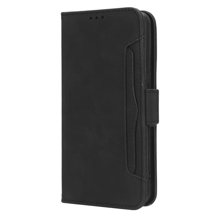 For Google Pixel 8 Pro Leather Phone Case Wallet Stand PU Leather Multiple Card Slots Cover - Black