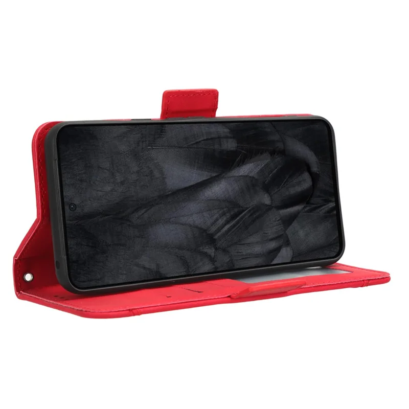 For Google Pixel 8 Multiple Card Slots Phone Case PU Leather Wallet Stand Phone Cover - Red