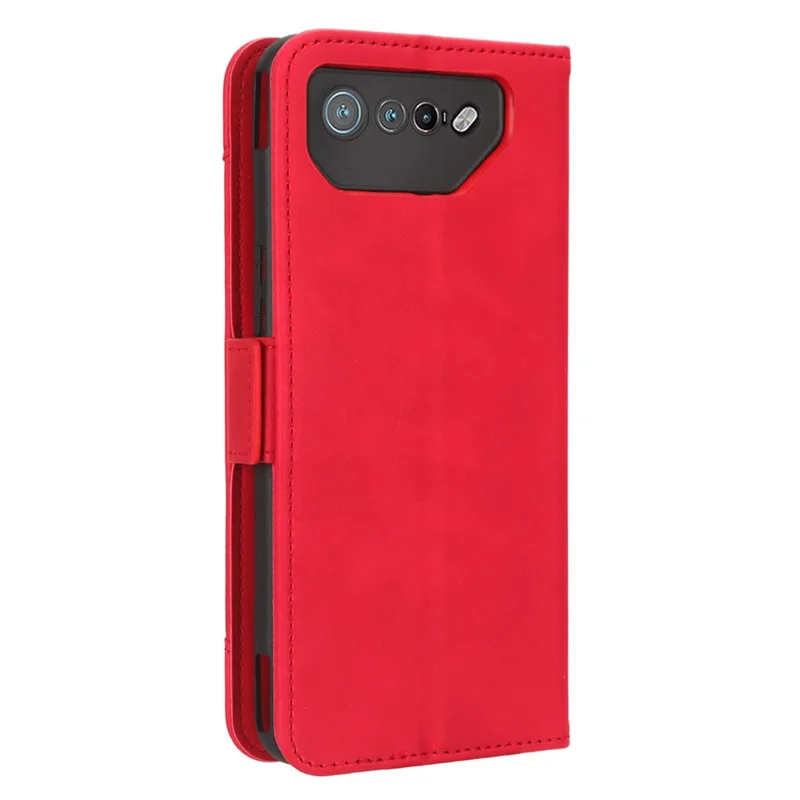 Per Asus ROG Phone 7 5G Anti-Polvere Portafoglio Supporto Più Slot per Schede Custodia per Telefono in Pelle PU Custodia per Telefono - Rosso