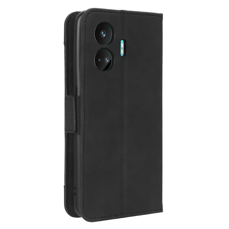 Telefoonhoesje met portemonnee voor Realme GT Neo5 SE 5G, met standaard en meerdere kaartsleuven, PU-leer telefoonhoes - Zwart